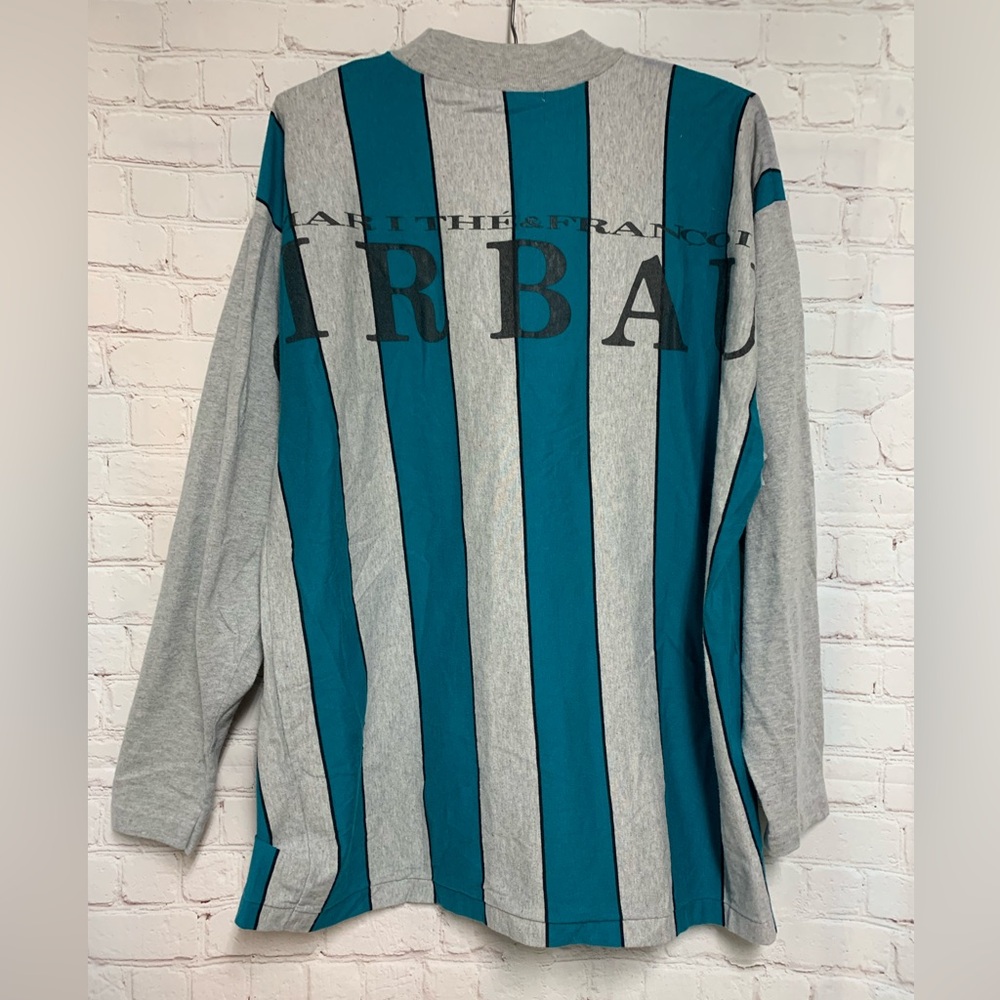 Vintage RARE Marithe Francois Girbaud Logo Striped Shirt One Size 48” - Picture 6 of 6
